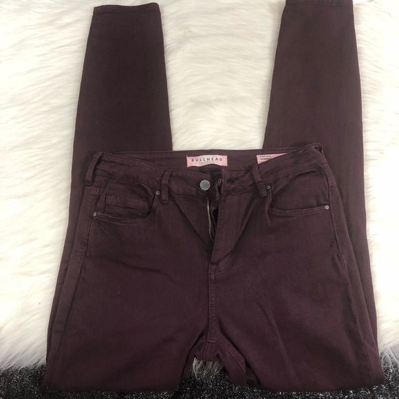Pacsun maroon denim ripped pants - Picture 2 of 4